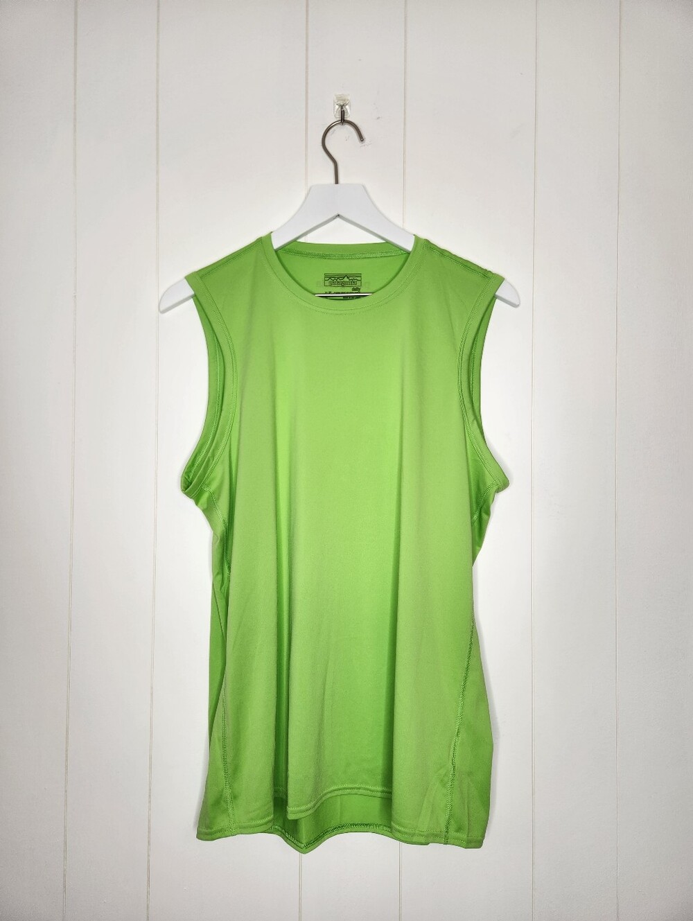 Patagonia Men's Neon Green Daily Capilene Baselayer Tank Top Size Large